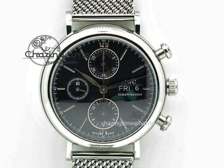 MIROTIME 0108 Portugieser Chrono  42 IW390406 RG ZF 1:1 Best Edition Blue Dial on Brown Leather Strap A Durable 7129